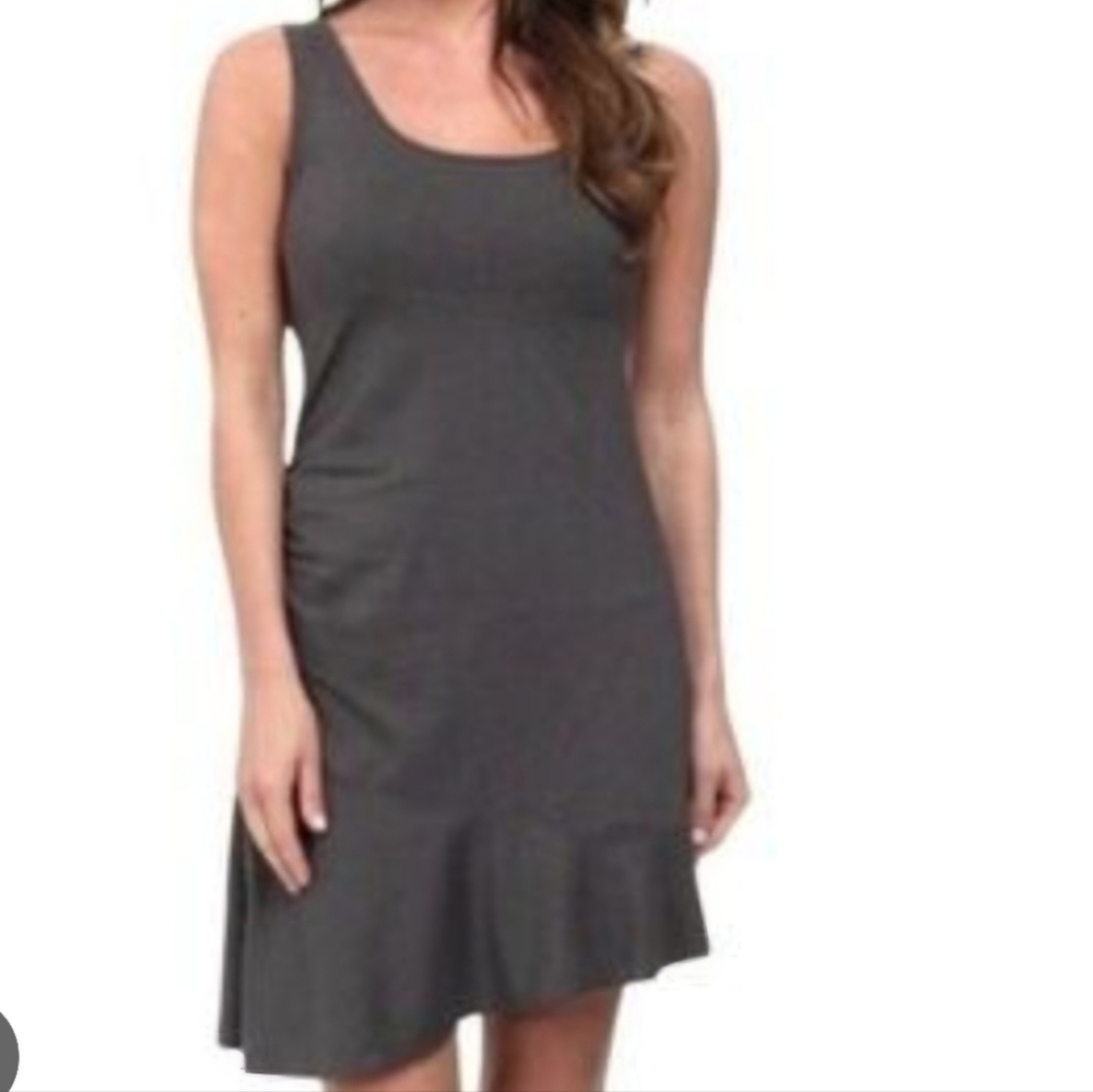 Lole Ollie sleeveless asymetrical grey active yoga Activewear Outdoor dress